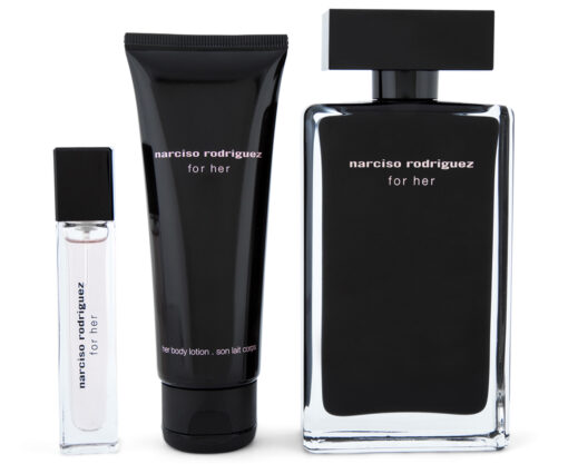 Set Narciso Rodriguez for her eau de toilette 100 y 10 ml., body lotion 50 ml. mujer