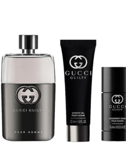 SET GUCCI GUILTY (3 PIEZAS) HOMBRE: EAU DE TOILETTE 90 ML. + DESODORANTE EN BARRA 75 ML. + GEL DE DUCHA 50 ML.