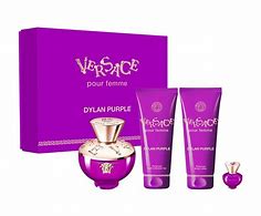 Set Versace Dylan Purple pour femme (4 piezas) eau de parfum 100 y 5 ml., bath & shower gel 100 ml., body lotion 100 ml.mujer